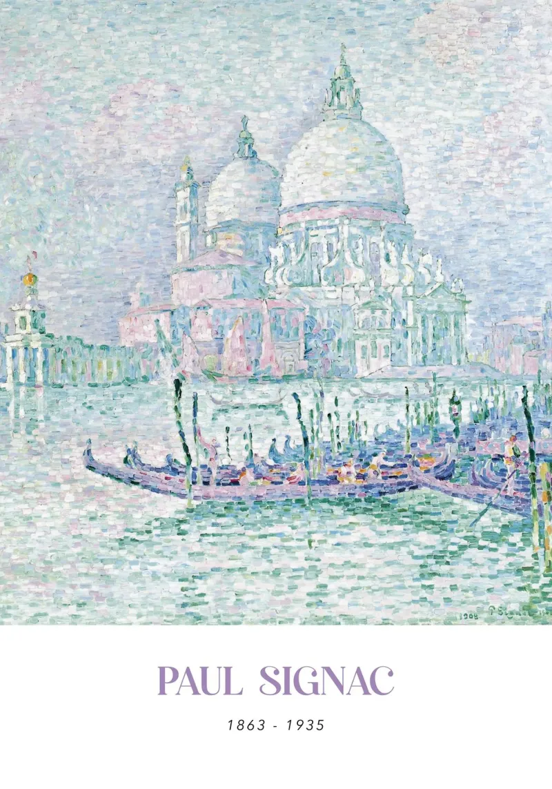 Signac Venetië Groet Pointillist Stadsgezicht Print hahnemühle van NorwesClub