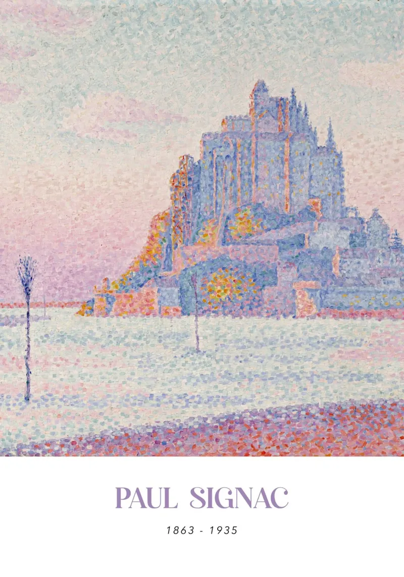Signac Mont Saint-Michel Pointillist Art Print Hahnemühle von NorwesClub