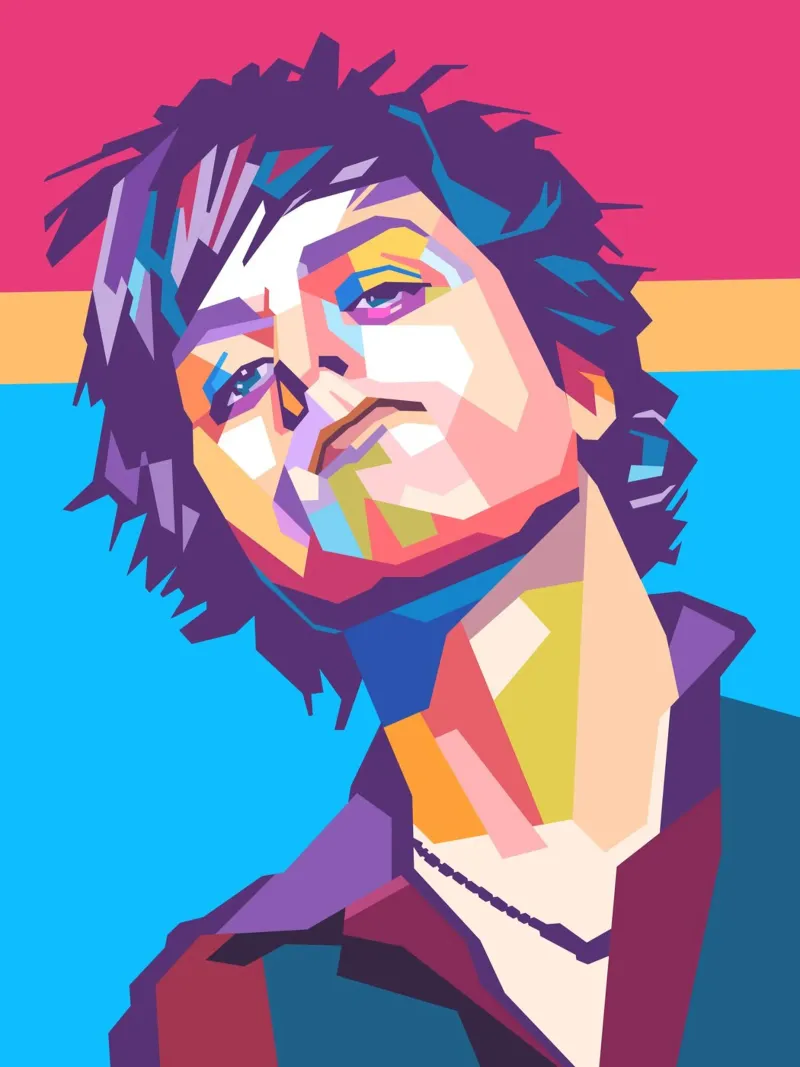 Billie Joe Armstrong pop art pellicola backlit da Hantamrata