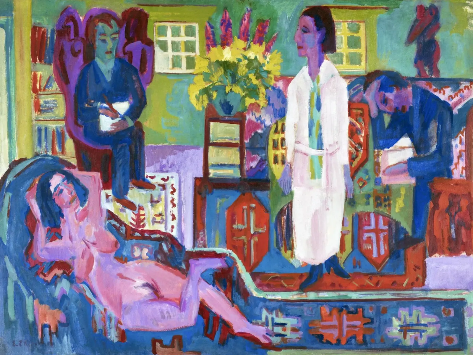 Kirchner Modern Bohemia German Expressionist Print metacrilato de NorwesClub