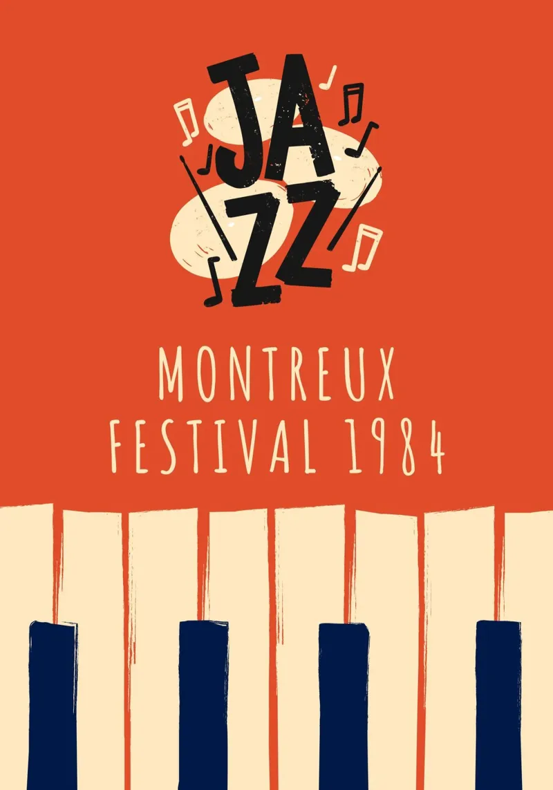Montreux Jazz Festival 1984 Vintage Graphic Poster poster by NorwesClub