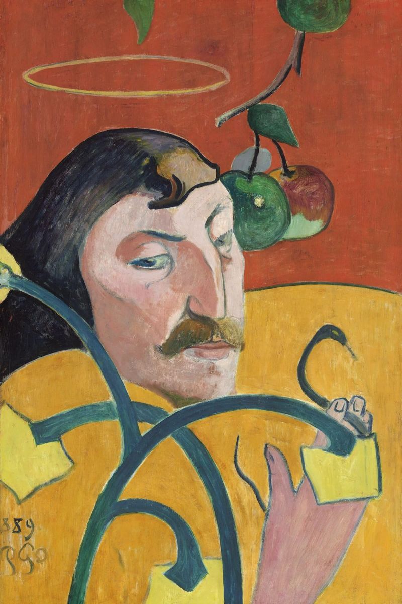Gauguin Autoportrait Halo Snake Symbolist Print poster de NorwesClub