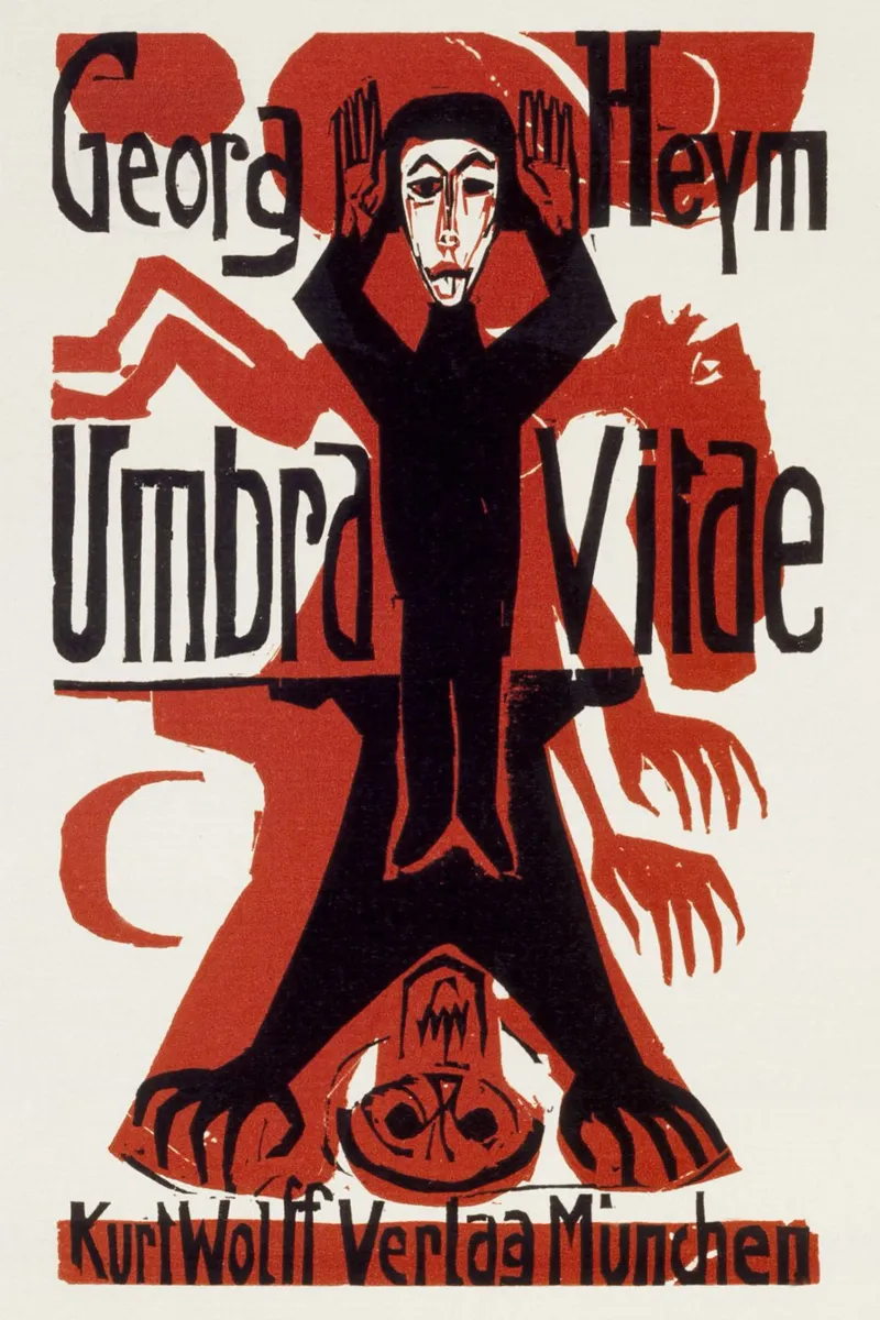 Kirchner Umbra Vitae Xilografia espressionista tedesca poster con telaio in plastica da NorwesClub