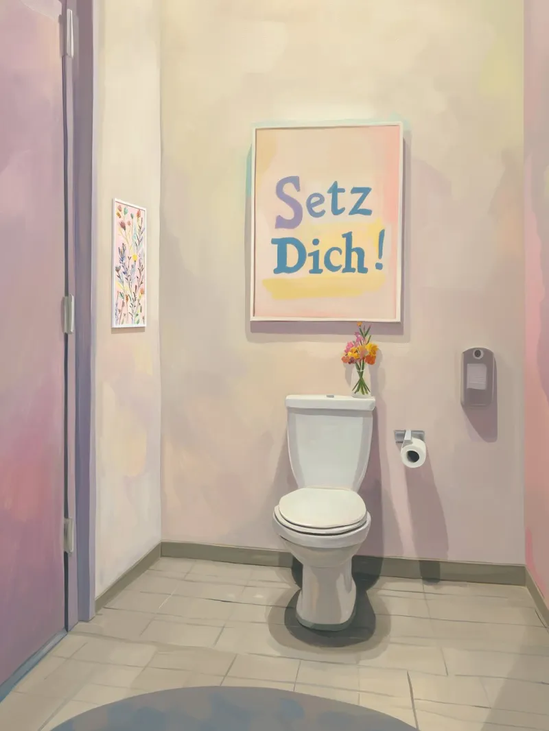 WC, assieds-toi Slogan hahnemühle de Carinaprint