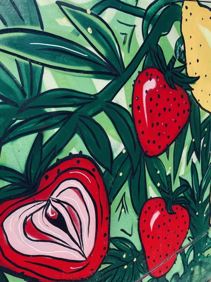 Fruity Lovemaking poster con telaio in plastica da ChiasMata CozMos