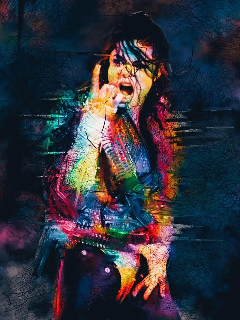 Michael Jackson abstract art alu-dibond by Hantamrata