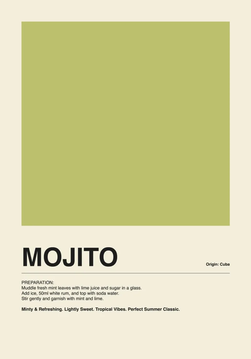 Mojito Drink Olive poster da ni-ja artboutique