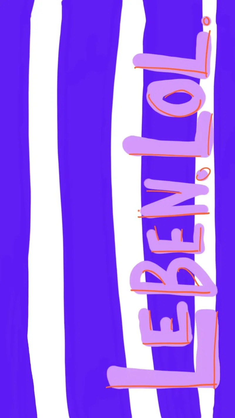 Leben. Lol. poster con telaio in legno da wee-design