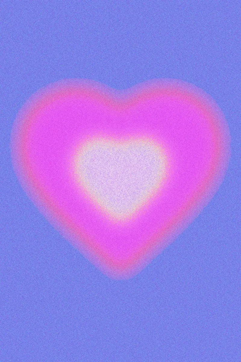 Aura Heart Abstract Gradient Graphic Art Print canvas by NorwesClub