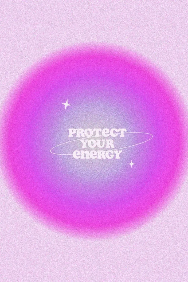 Protect Your Energy Aura Gradient Graphic Art Print canvas by NorwesClub