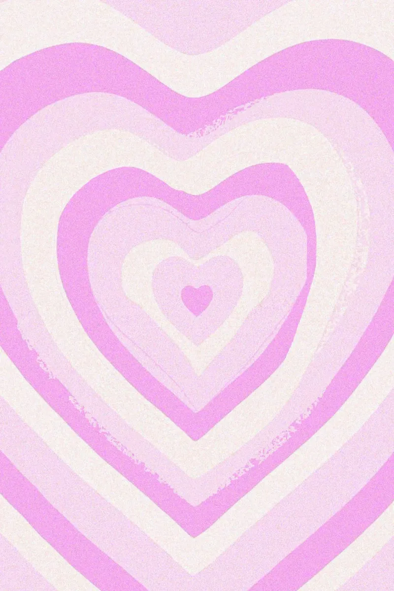 Concentric Heart Pattern Pink Decorative Art Print canvas by NorwesClub