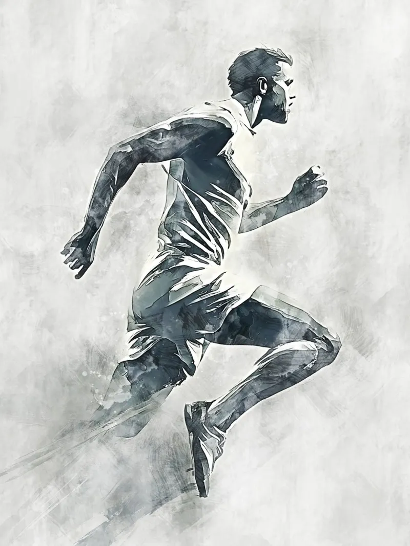 Running art Acryl-Glas von Mateo