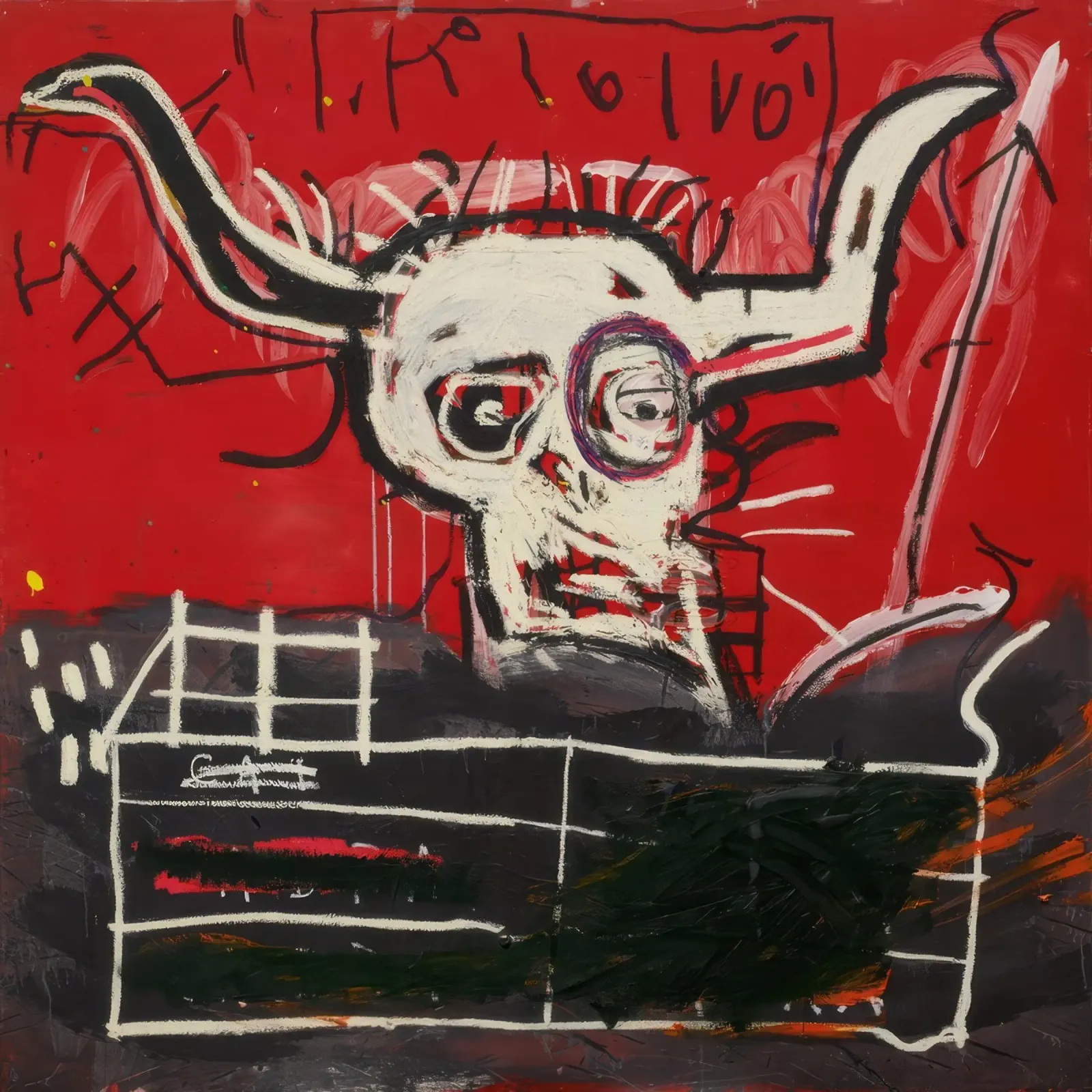 Basquiat Cabra Print | Neo-Expressionist Iconic Art hahnemühle de NorwesClub