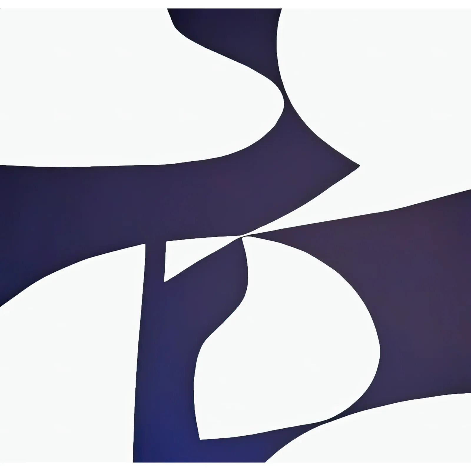 Flowing Abstraction in Deep Indigo canvas by Artbyvo
