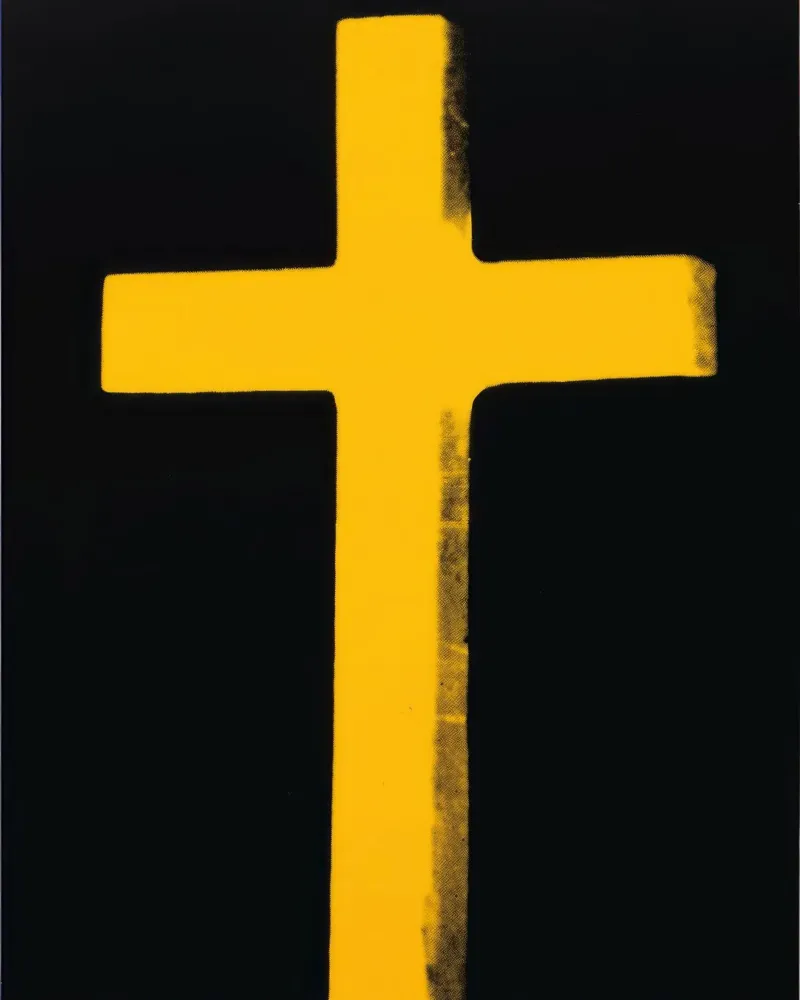 Andy Warhol Kruisprint | Iconische Pop Art Minimalist canvas met Baklijst van NorwesClub