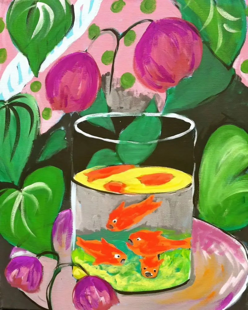 Matisse Goudvis Afdrukken | Fauvistische Kleurrijke Kunst canvas met Baklijst van NorwesClub