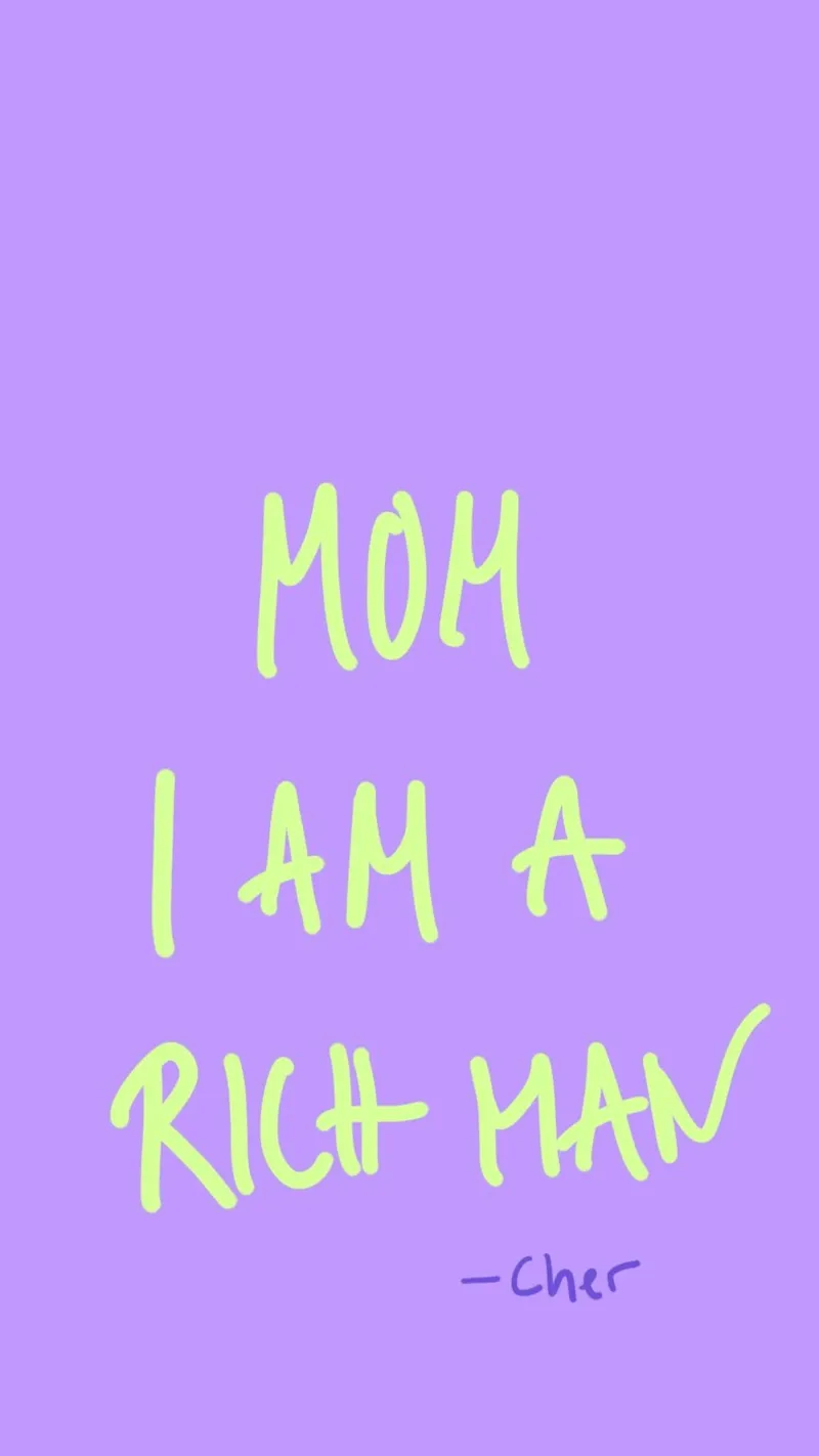 Mom, I am a rich man - Cher poster with wooden frame by wee-design