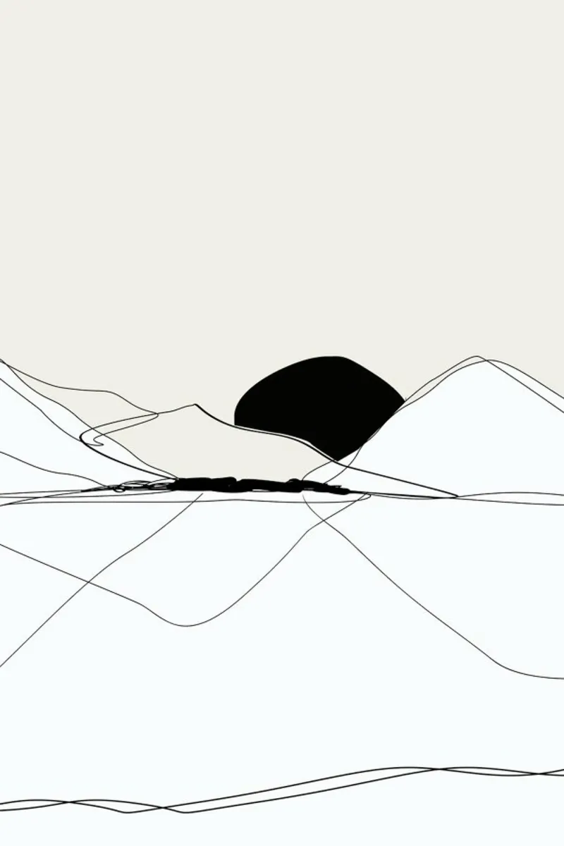 Mountain Line art pellicola backlit da XOXO Arte