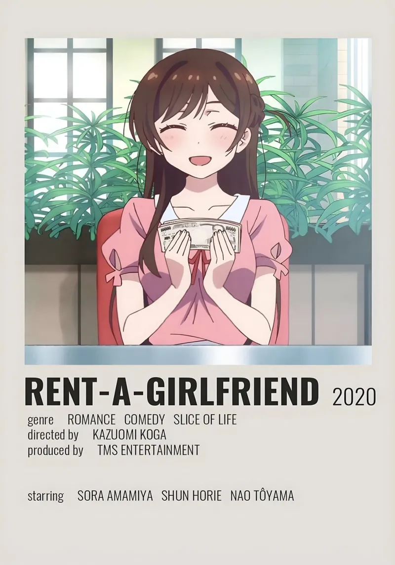 RENT-A-GIRLFRIEND 2020 poster con telaio in plastica da Totoya