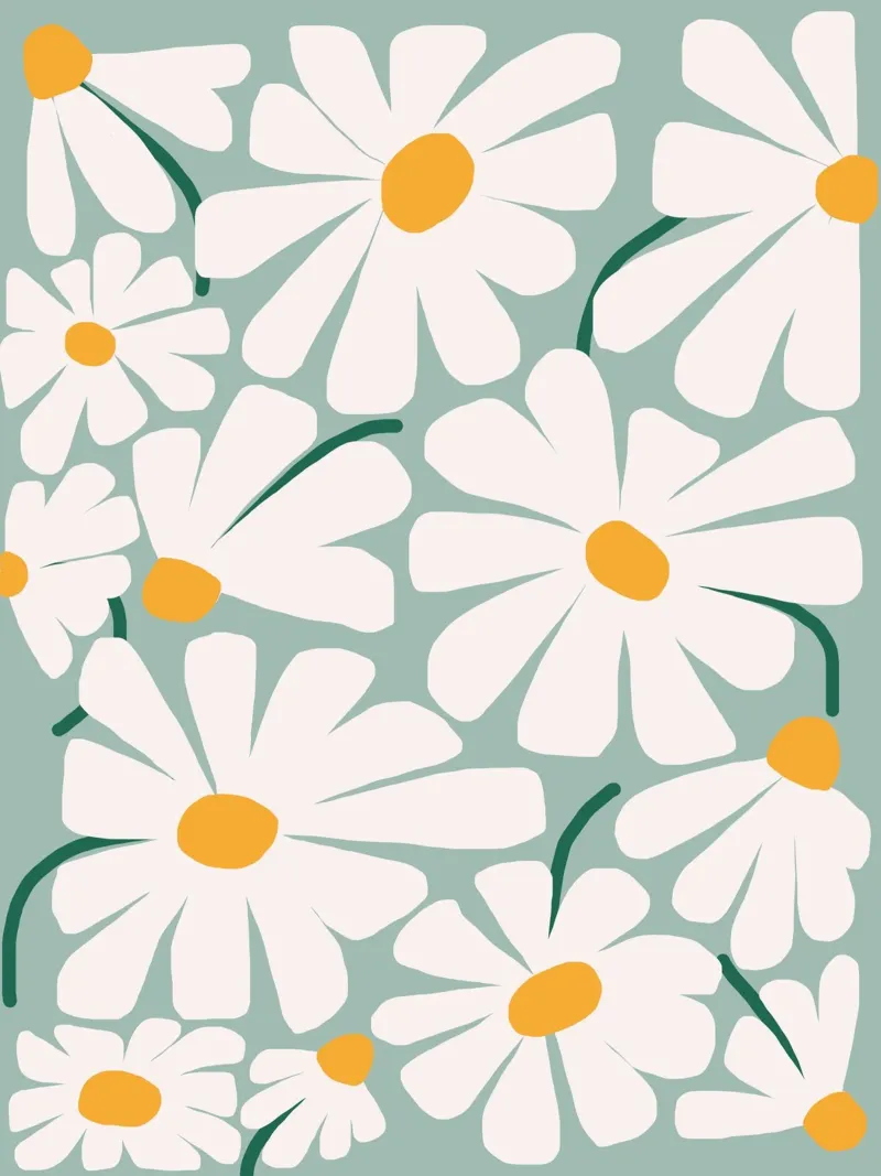Daisy Fresh - green hahnemühle by Gale Switzer
