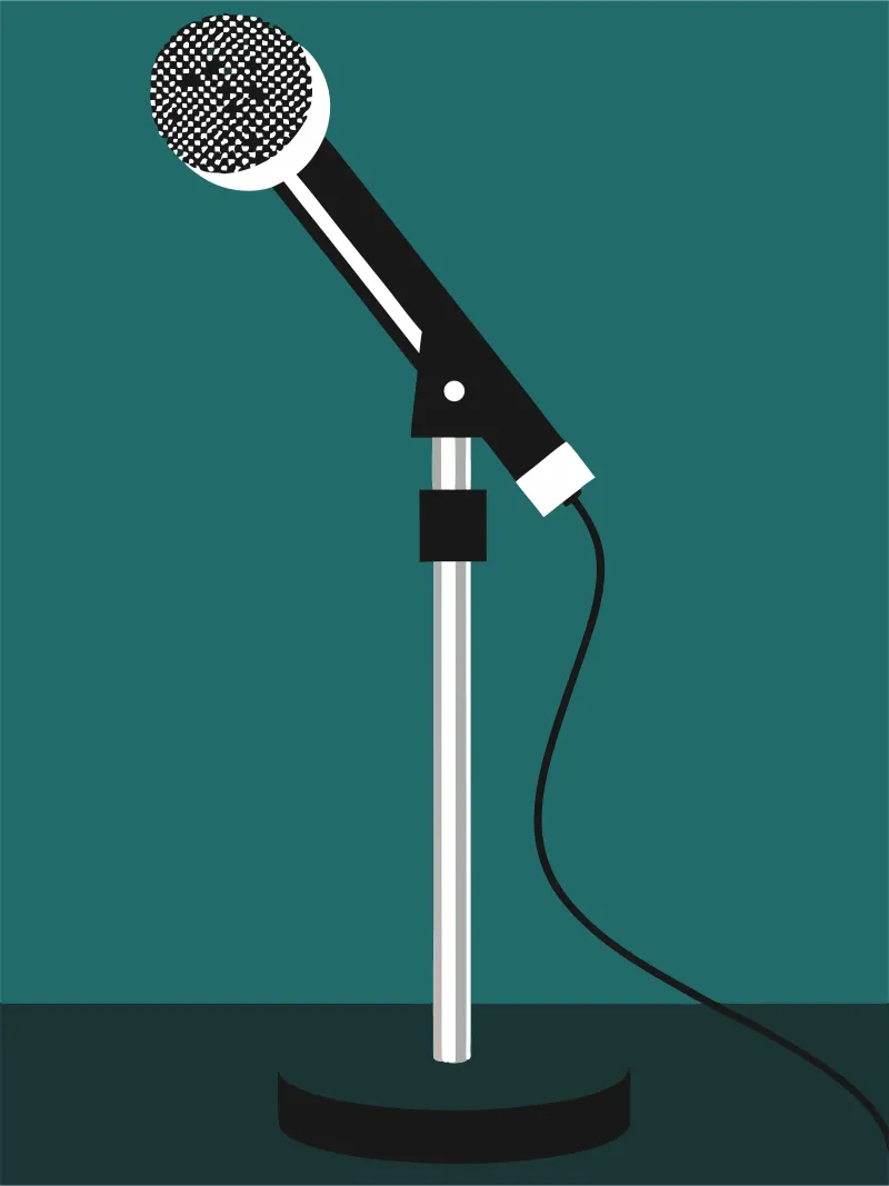 Singing Microphone canvas by LOOK DIFFERENT