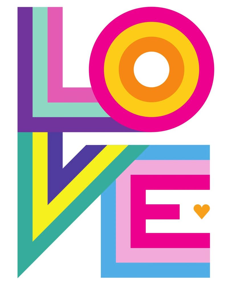 Amour coloré poster de Schuhmann Design