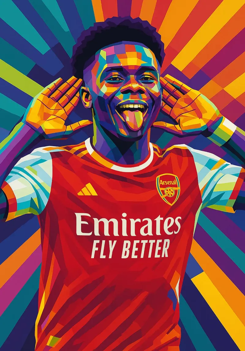 bukayo saka arsenal Acryl-Glas von HopeStudio