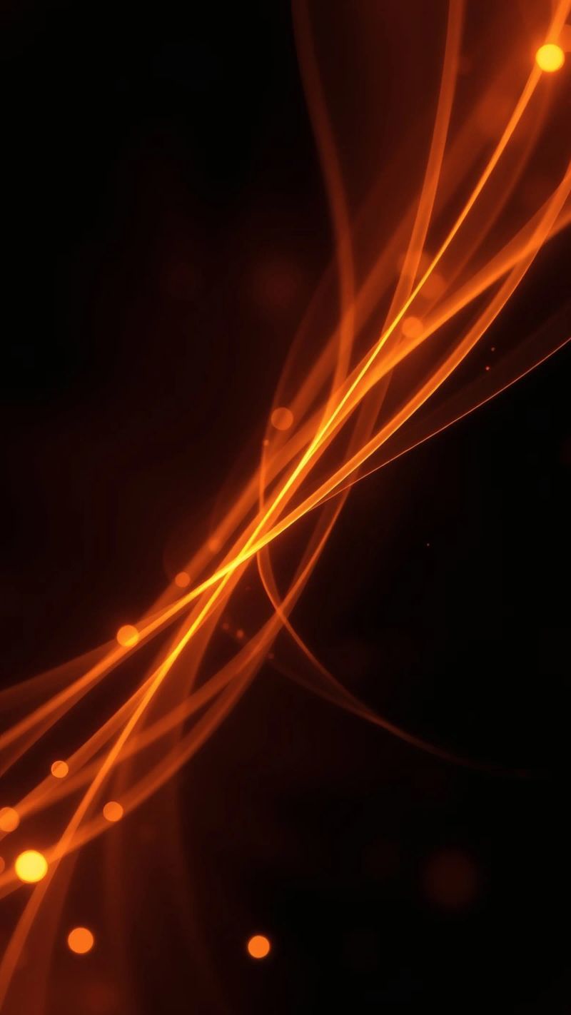 Leuchtend orangefarbener abstrakter Hintergrund mit fließenden Linien Hahnemühle von DesignDoodle