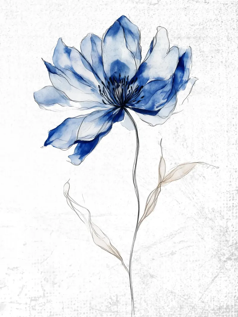 Fiore blu due pellicola backlit da LaylaOzHome