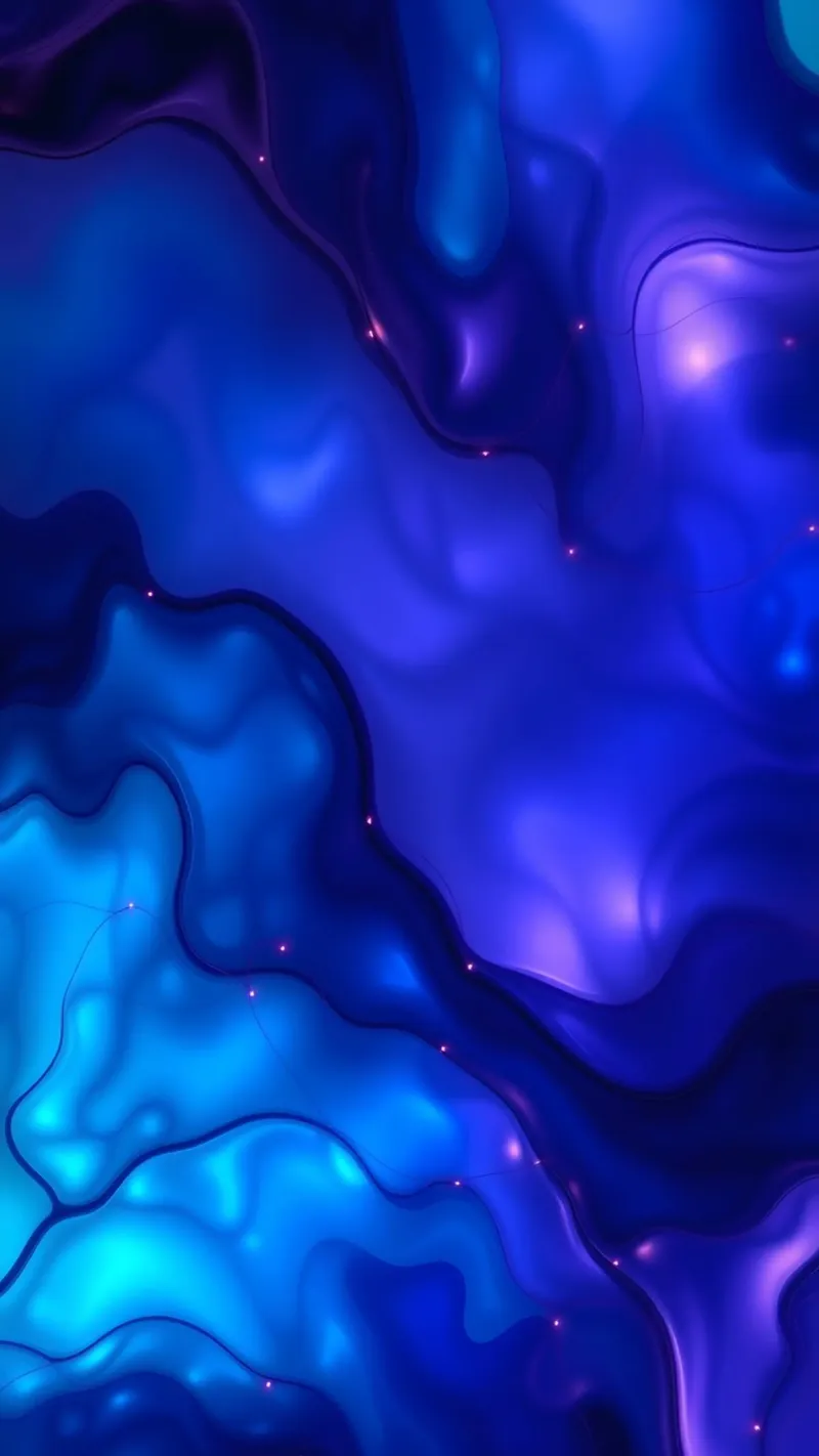 a serene atmosphere with this vibrant blue and purple art hahnemühle by DesignDoodle