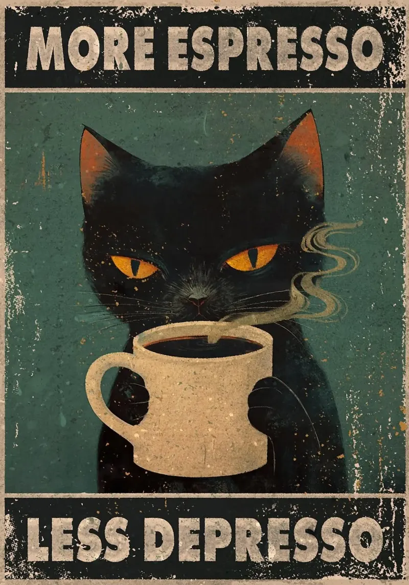 More Espresso, Less Depresso plexiglass da Margaret Marie Ostrout