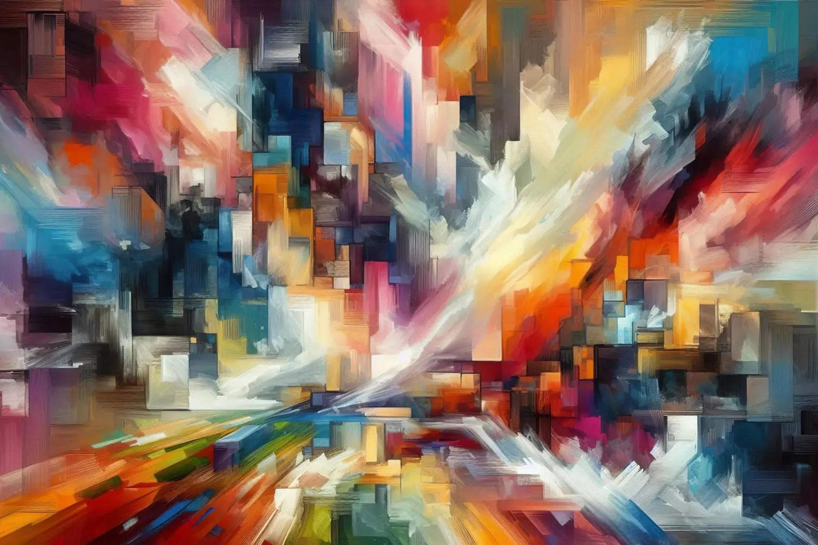 abstrakter Sturm Hahnemühle von 🎨 Point and Art