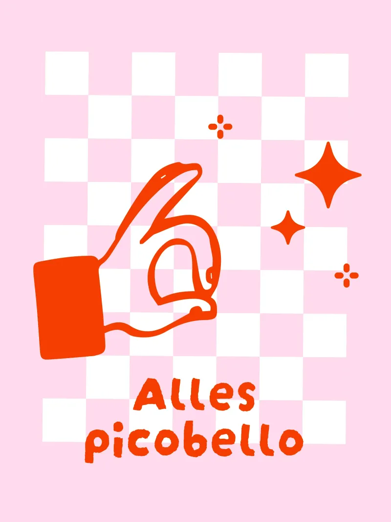 Picobello poster con telaio in legno da Bureau Purpur