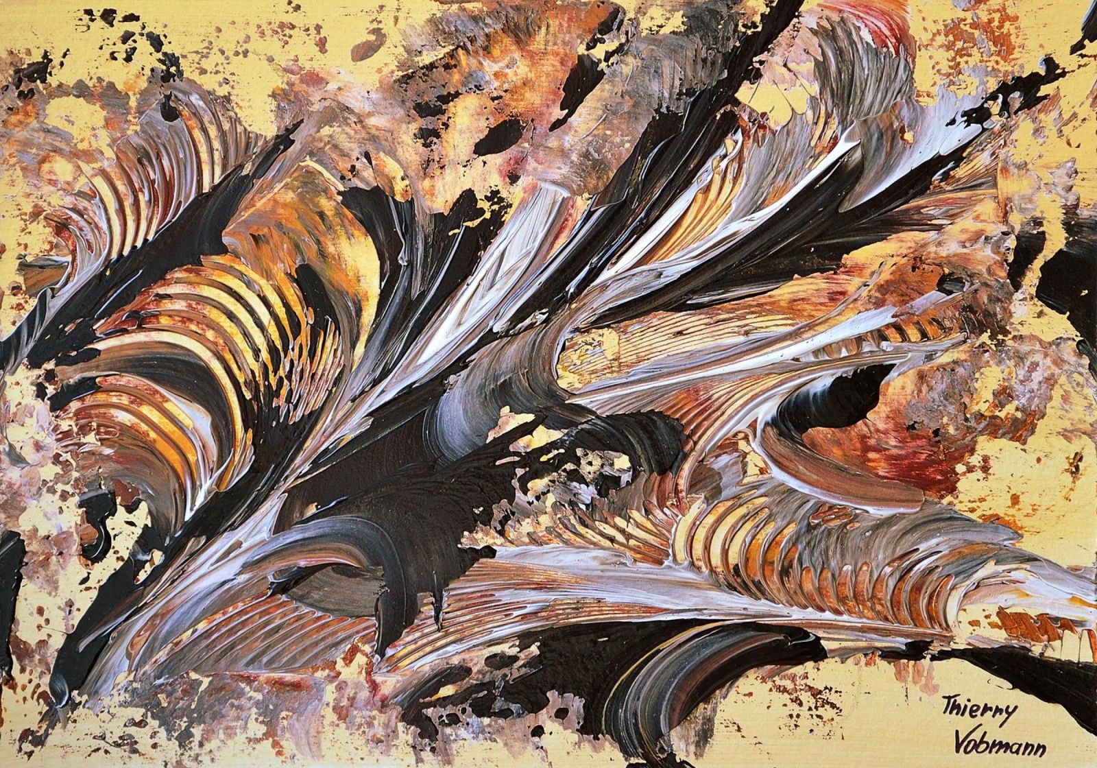 MESSAGE FROM THE HEART 21. Hahnemühle von Thierry Vobmann Abstract painting
