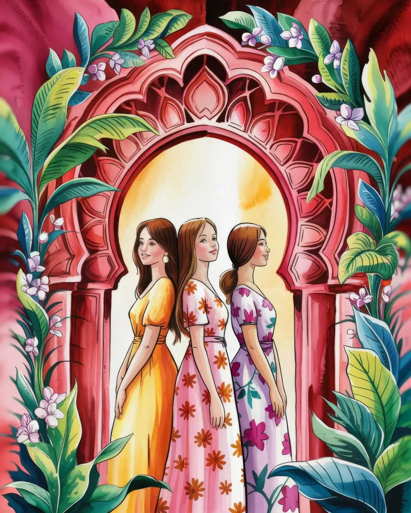 Enchanted Archway canvas with Floater frame by Murni Strokes