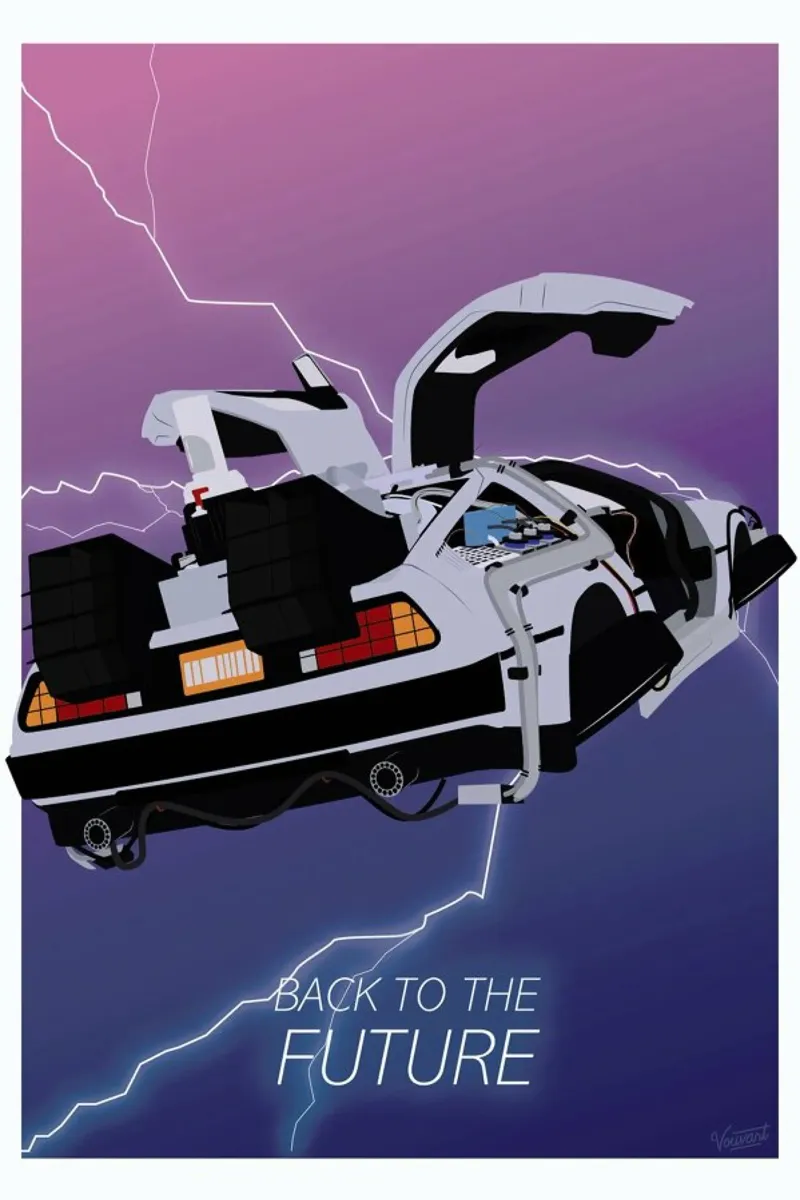 Back To The Future pellicola backlit da Gallery Print and Art Limited