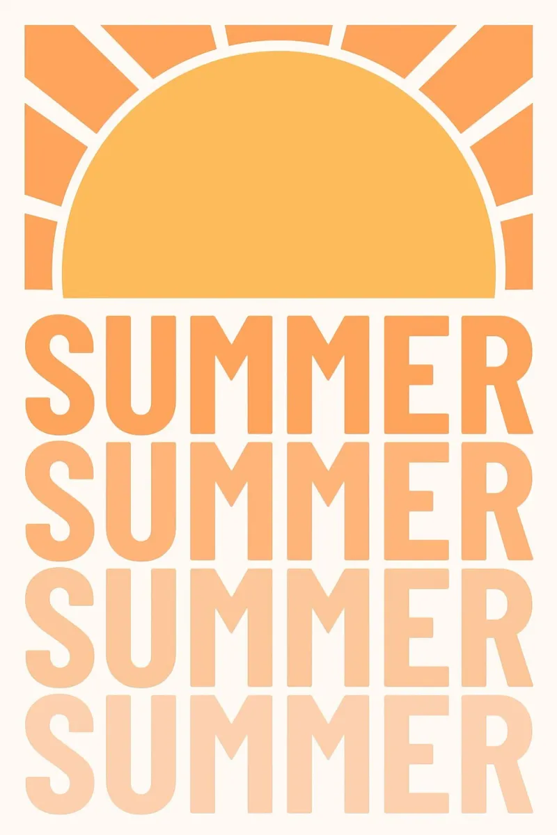Minimalist Summer Sun Print | Aesthetic Graphic Art hahnemühle by NorwesClub