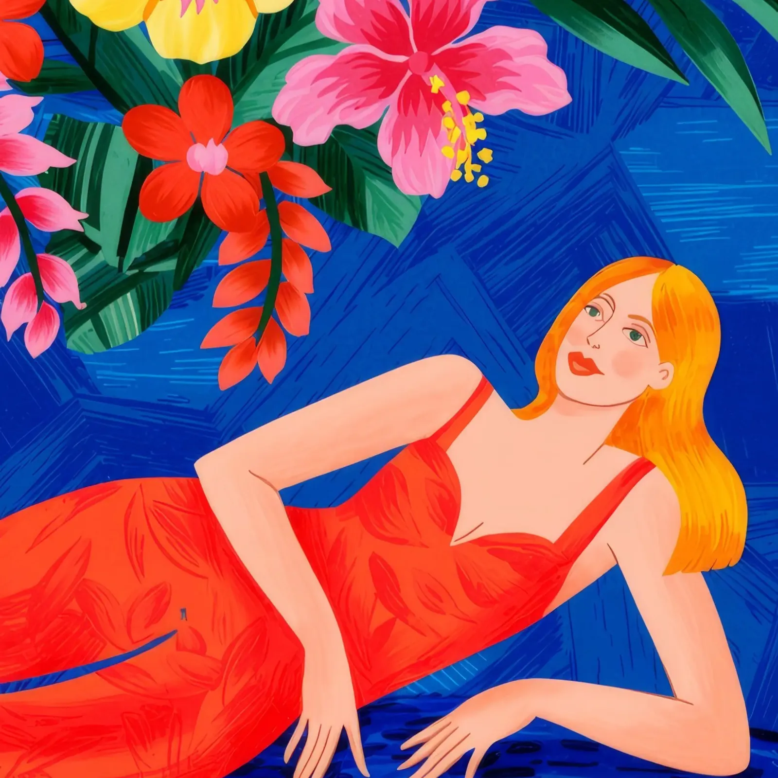 Relax tropicale alluminio dibond da Murni Strokes