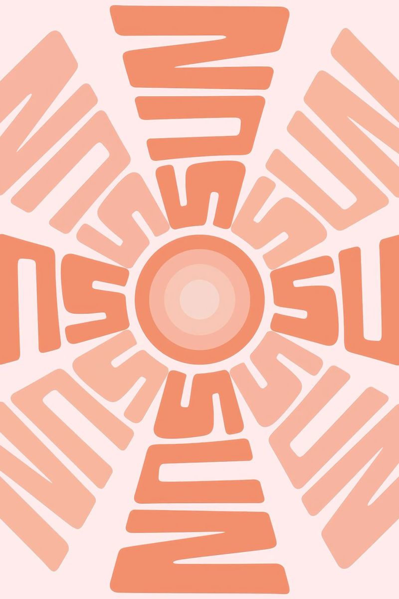 ZON Tekst Kunst Zonnedruk | Esthetisch Grafisch Ontwerp canvas van NorwesClub