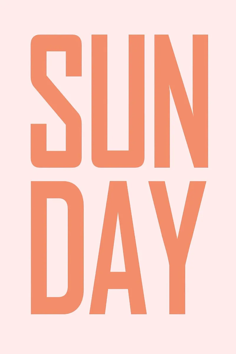Sunday Graphic Print | Aesthetic Wall Art toile de NorwesClub