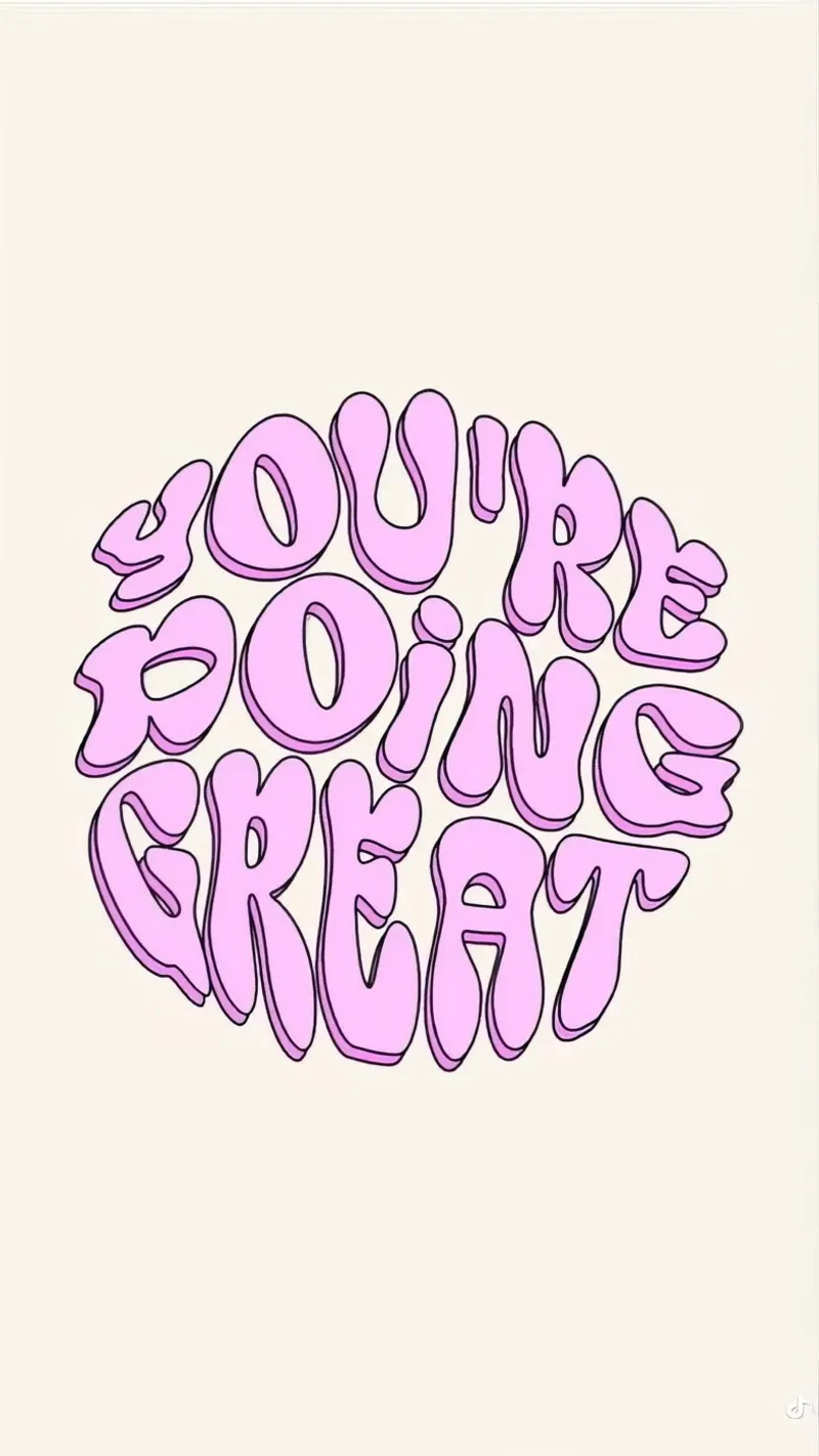 You're Doing Great Print | Arte Estético Rosa lienzo con Marco flotante de NorwesClub