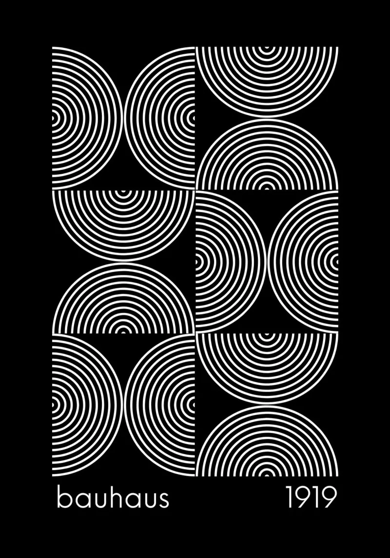 Bauhaus Geometrische Print | Iconisch Abstract Ontwerp canvas van NorwesClub