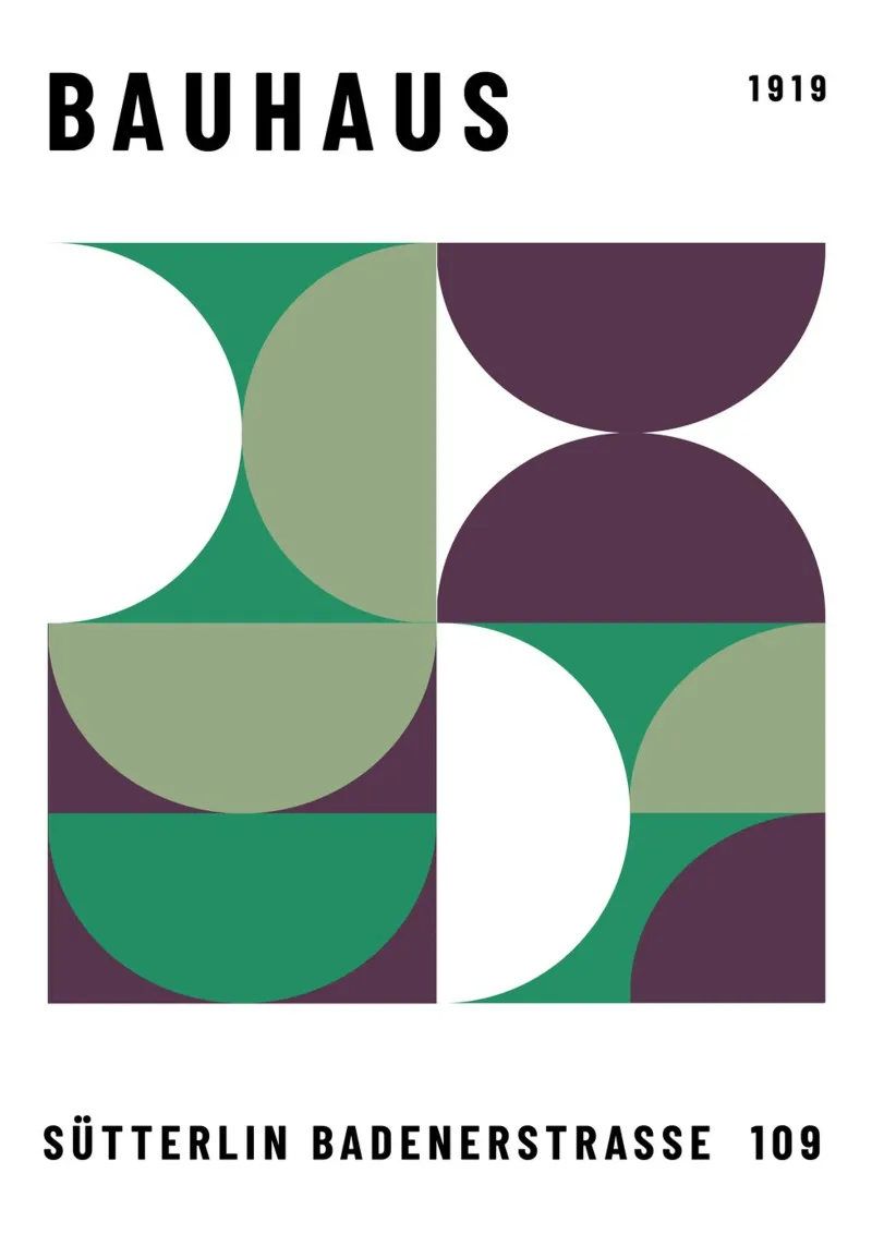Bauhaus Geometric Pattern | Iconic Abstract Design canvas by NorwesClub
