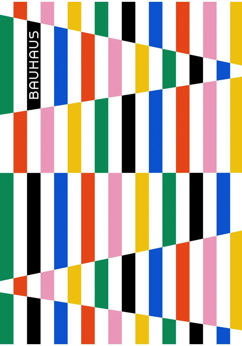 Bauhaus Stripe Pattern | Geometric Abstract Art Hahnemühle von NorwesClub
