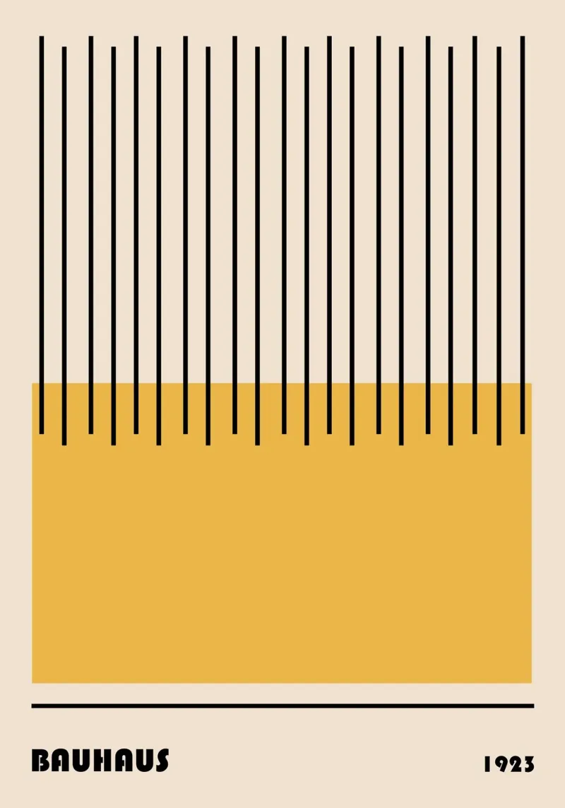 Poster Bauhaus 1923 Stampa a righe gialle poster da NorwesClub
