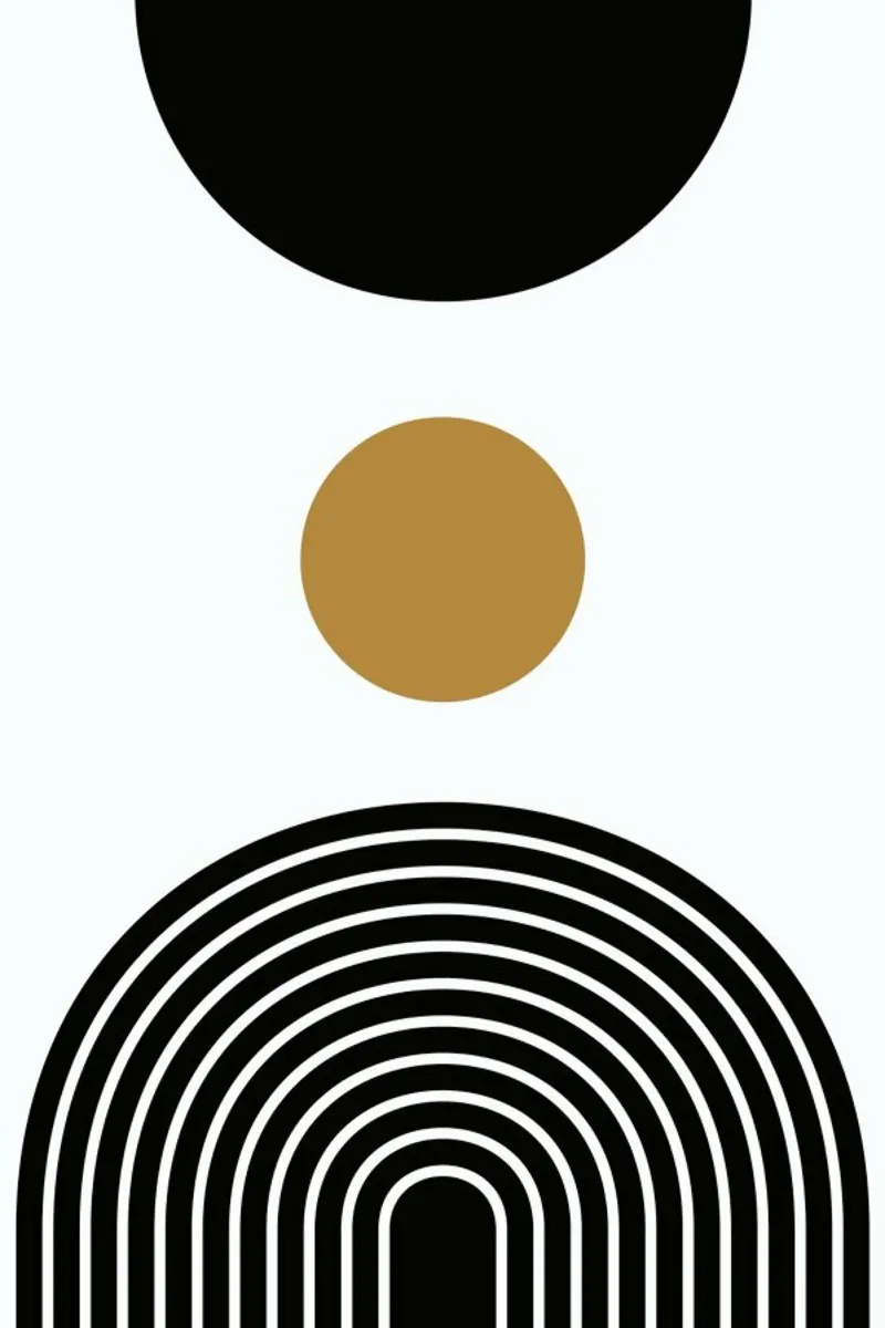 Mid Century Study No 3 poster con telaio in alluminio da Froilein Juno