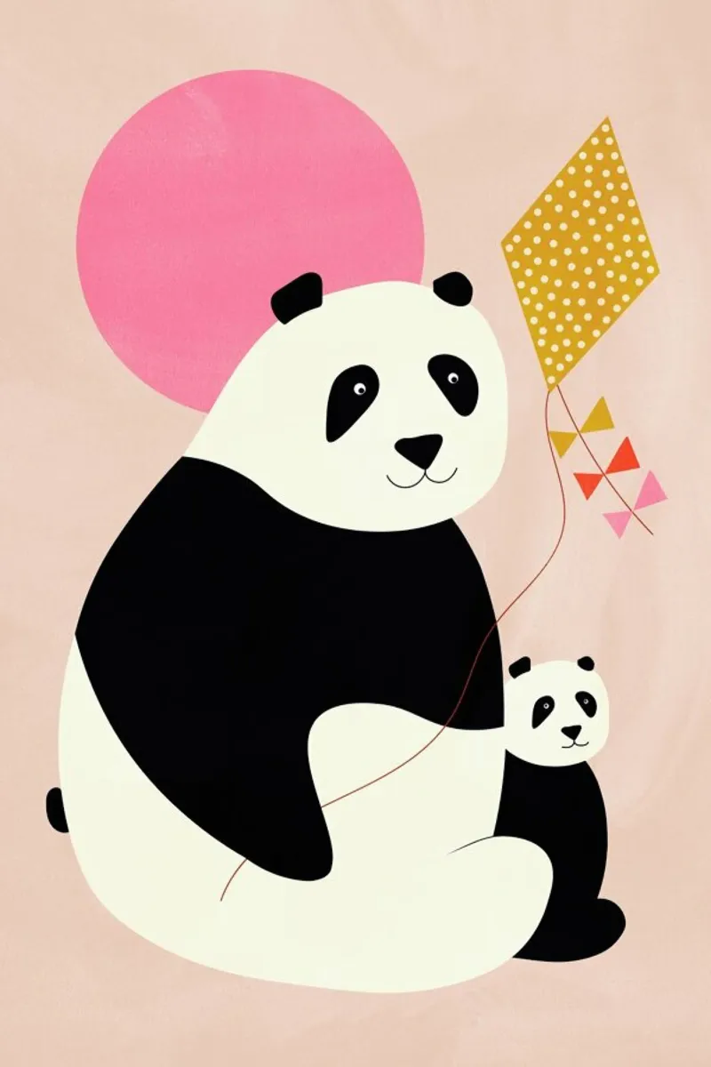 Panda Bears pellicola backlit da Little Flourishes