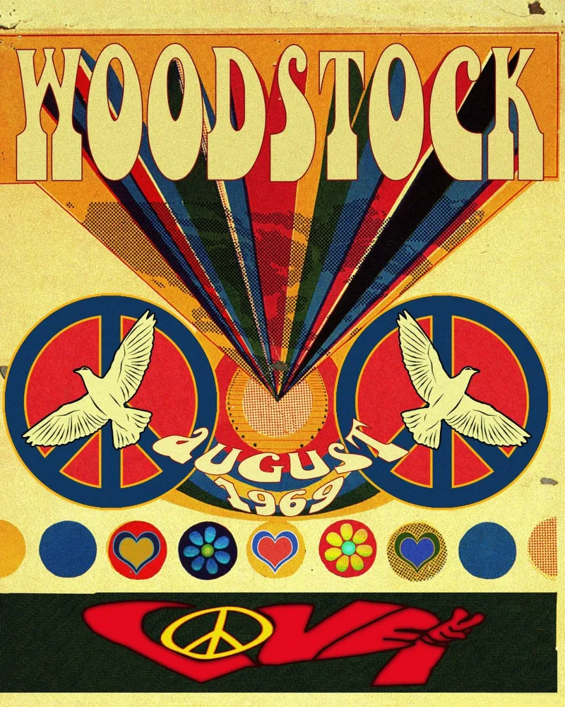 woodstock 1969 poster van phillipp veisenberg