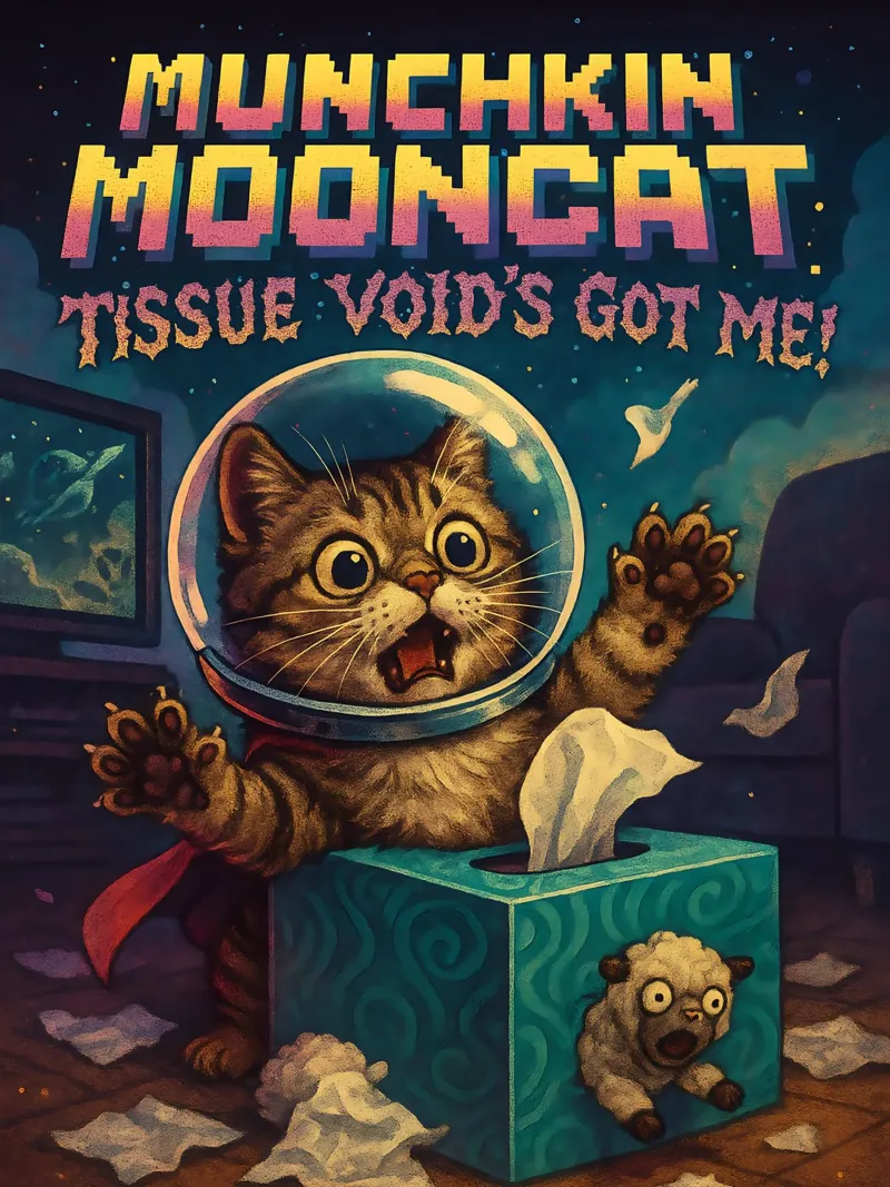 Meme divertente del gatto Munchkin poster con telaio in legno da Funny Humor Art