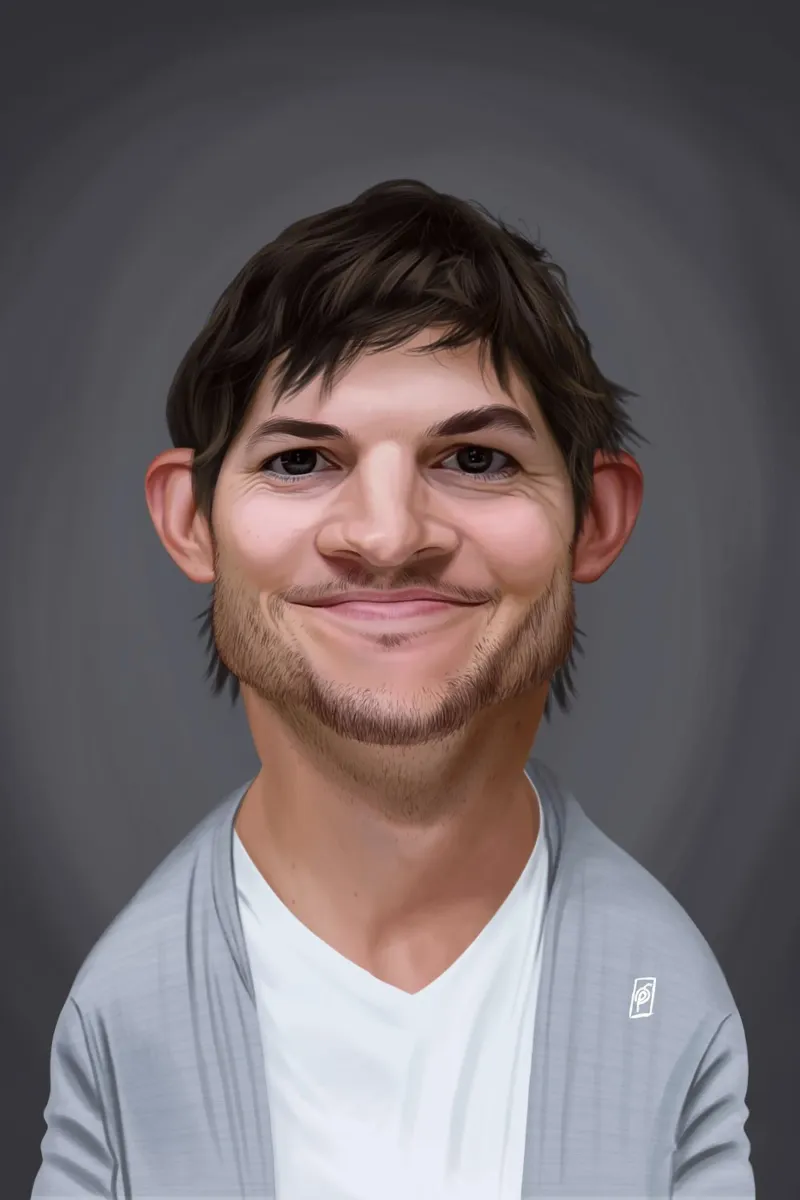 Ashton Kutcher pellicola backlit da Rob Art | Illustration